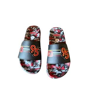 Disney Ground Up Sz 4 Kids Cars‎ #95 Sandals Flip Flop Unisex Speed McQueen